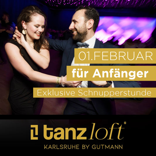 Exklusive Discofox Paar-Tanz Schnupperstunde für Anfänger – 01.02. im Tanzloft Karlsruhe