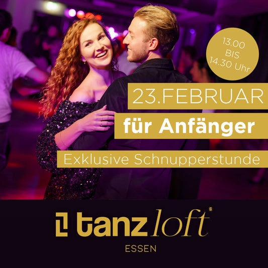 Exklusive Paar-Tanz Schnupperstunde für Anfänger – 23.02. im Tanzloft Essen